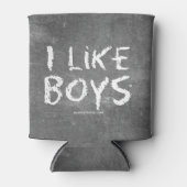 SlipperyJoe's I Like Boys vuile krijtbord donker t Blikjeskoeler (Voorkant)