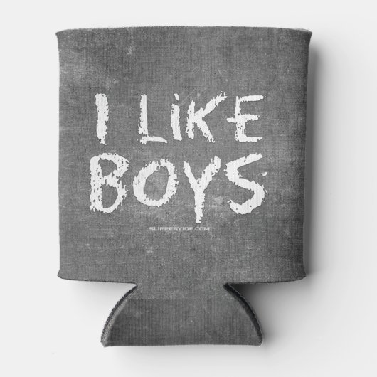 SlipperyJoe's I Like Boys vuile krijtbord donker t Blikjeskoeler (Voorkant)