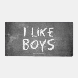 SlipperyJoe's I Like Boys vuile krijtbord donker t Bureaumat