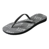 SlipperyJoe's I Like Boys vuile krijtbord donker t Teenslippers (Schuin)