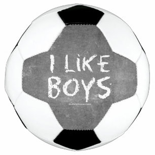 SlipperyJoe's I Like Boys vuile krijtbord donkere  Voetbal