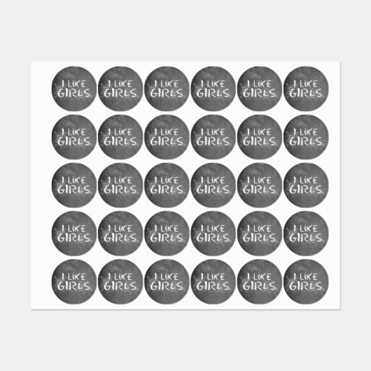 SlipperyJoe's I Like Girls vuil krijtbord donker Labels (Vel)