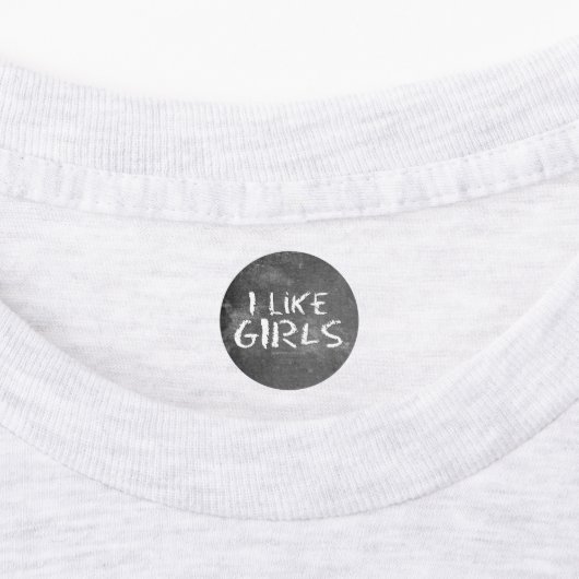 SlipperyJoe's I Like Girls vuil krijtbord donker Labels (Aangebracht)