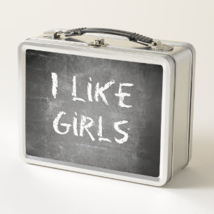 SlipperyJoe's I Like Girls vuile krijtbord donkere