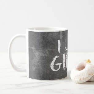 SlipperyJoe's I Like Girls vuile krijtbord donkere Koffiemok