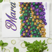 SlipperyJoe's iconic Mardi Gras–themed image elega Theedoek (Gevouwen)