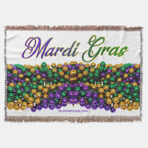 SlipperyJoe's iconische Mardi Gras-thema afbeeldin Deken
