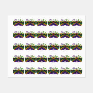 SlipperyJoe's iconische Mardi Gras-thema afbeeldin Labels