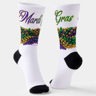 SlipperyJoe's iconische Mardi Gras-thema afbeeldin Sokken