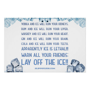 SlipperyJoe's ijs alcohol wodka rum cola whiskey Perfect Poster