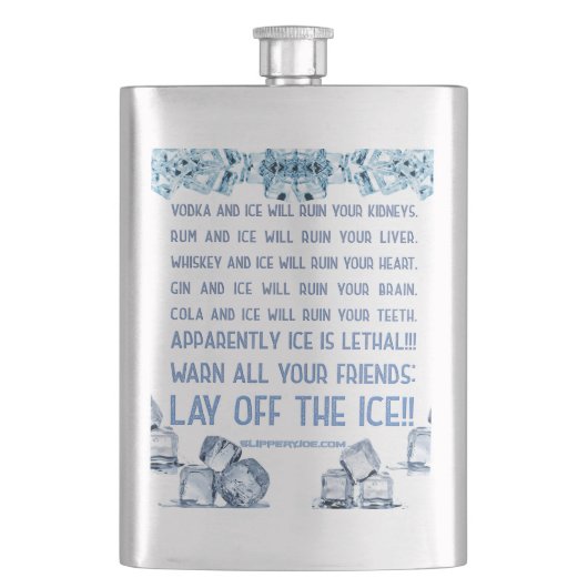 SlipperyJoe's ijskoolwodka rum cola whiskey Flacon (Voorkant)