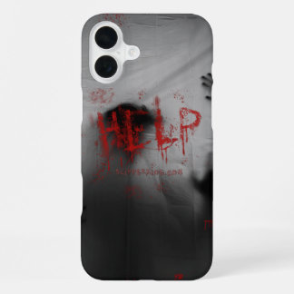 SlipperyJoe's ijzingwekkende horror-visuele dikke iPhone 16 Plus Hoesje
