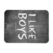 SlipperyJoe's ik hou van Boys vuile karton schrijv Magneet (Horizontaal)