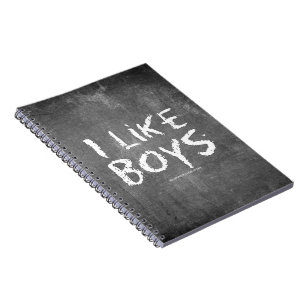 SlipperyJoe's Ik vind jongens vuil schoolbord schr Notitieboek