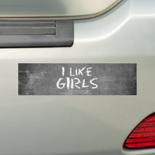 SlipperyJoe's Ik vind vieze krijtbord teksten van  Bumpersticker