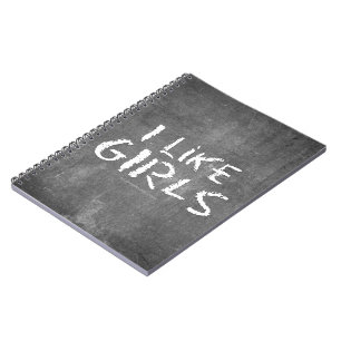 SlipperyJoe's Ik vind vieze krijtbord teksten van Notitieboek