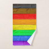 SlipperyJoe's Inclusieve gay pride vlag getexturee Bad Handdoek (Handdoek)