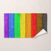 SlipperyJoe's Inclusieve gay pride vlag getexturee Bad Handdoek (Handdoek)