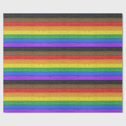 SlipperyJoe's Inclusieve gay pride vlag getexturee Cadeaupapier (Vlak)