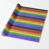 SlipperyJoe's Inclusieve gay pride vlag getexturee Cadeaupapier (Uitgerold)