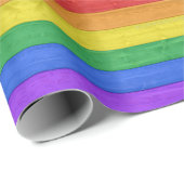 SlipperyJoe's Inclusieve gay pride vlag getexturee Cadeaupapier (Rol Hoek)