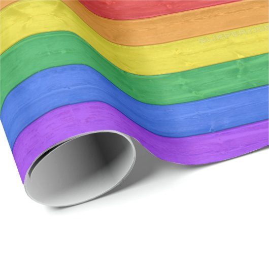 SlipperyJoe's Inclusieve gay pride vlag getexturee Cadeaupapier (Rol Hoek)
