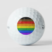 SlipperyJoe's Inclusieve gay pride vlag getexturee Golfballen (Voorkant)
