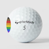 SlipperyJoe's Inclusieve gay pride vlag getexturee Golfballen (Logo)