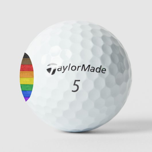 SlipperyJoe's Inclusieve gay pride vlag getexturee Golfballen (Logo)