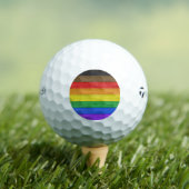 SlipperyJoe's Inclusieve gay pride vlag getexturee Golfballen (Insitu Shirt)