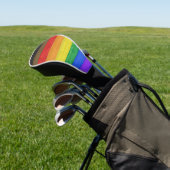 SlipperyJoe's Inclusieve gay pride vlag getexturee Golfheadcover (Insitu)