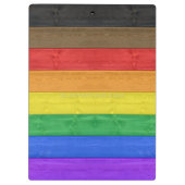 SlipperyJoe's Inclusieve gay pride vlag getexturee Klembord (Achterkant)