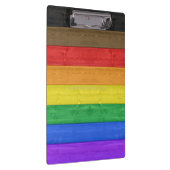 SlipperyJoe's Inclusieve gay pride vlag getexturee Klembord (Rechts)