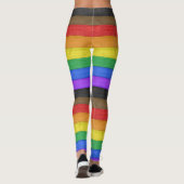 SlipperyJoe's Inclusieve gay pride vlag getexturee Leggings (Achterkant)