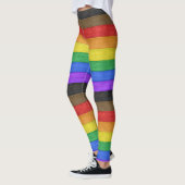 SlipperyJoe's Inclusieve gay pride vlag getexturee Leggings (Links)