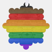 SlipperyJoe's Inclusieve gay pride vlag getexturee Ornament Kaart (Voorkant)