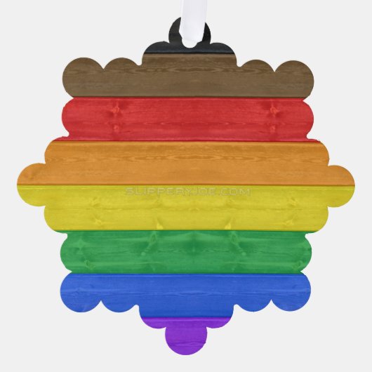 SlipperyJoe's Inclusieve gay pride vlag getexturee Ornament Kaart (Voorkant)