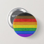 SlipperyJoe's Inclusieve gay pride vlag getexturee Ronde Button 5,7 Cm (Voorkant /achterkant)
