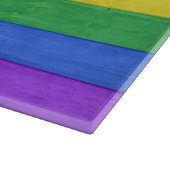 SlipperyJoe's Inclusieve gay pride vlag getexturee Snijplank (Hoek)