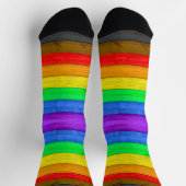 SlipperyJoe's Inclusieve gay pride vlag getexturee Sokken (Top)