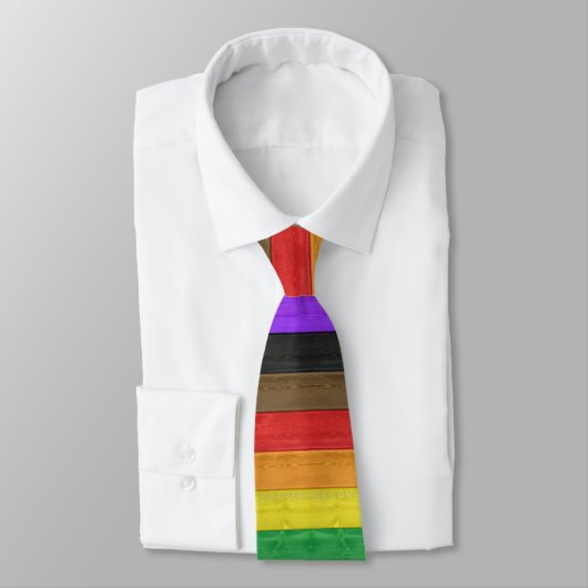 SlipperyJoe's Inclusieve gay pride vlag getexturee Stropdas (Gebonden)