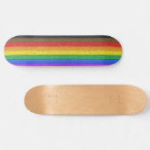 SlipperyJoe's inclusieve gay pride vlag houten bla Persoonlijk Skateboard (Horizontaal)