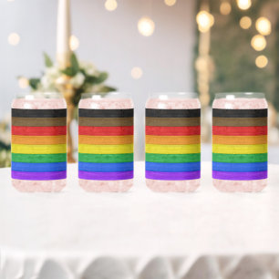 SlipperyJoe's inclusieve regenboogvlag textuur ru Blikvorm Glas