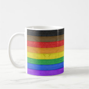 SlipperyJoe's inclusieve regenboogvlag textuur ru Koffiemok
