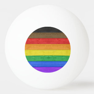 SlipperyJoe's inclusieve regenboogvlag textuur ru Pingpongbal