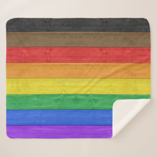 SlipperyJoe's inclusieve regenboogvlag textuur ru Sherpa Deken