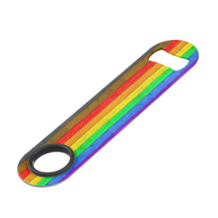 SlipperyJoe's inclusieve regenboogvlag textuur ru Speed Flessenopener