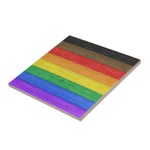 SlipperyJoe's inclusieve regenboogvlag textuur ru Tegeltje
