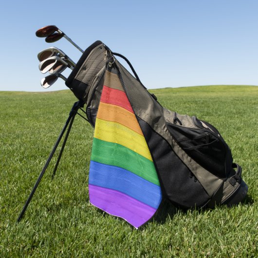 SlipperyJoe's Inclusive gay pride vlag gestructure Golfhanddoek (Groen)