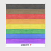 SlipperyJoe's Inclusive gay pride vlag gestructure Sticker (Vel)